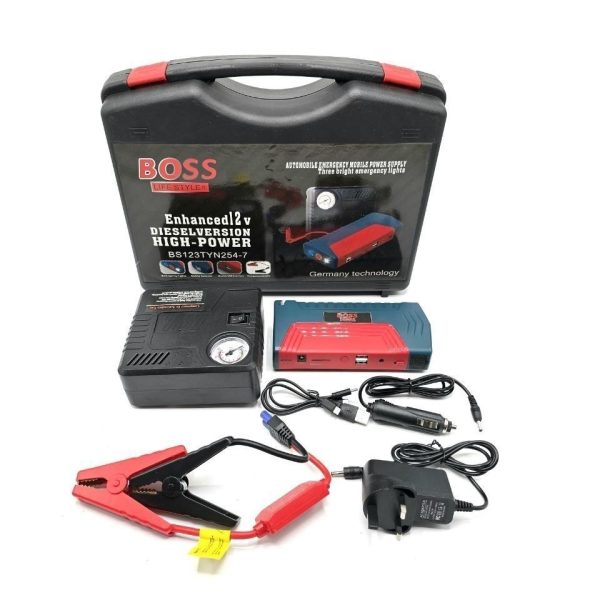 جامپ استارتر و کمپرسور فندکی باس مدلBS123